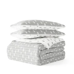 Quilts-Kirkland's Home Gray Dotted Reversible 2-Pc. Twin Quilt Set Gray/White