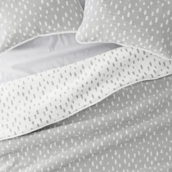 Quilts-Kirkland's Home Gray Dotted Reversible 2-Pc. Twin Quilt Set Gray/White