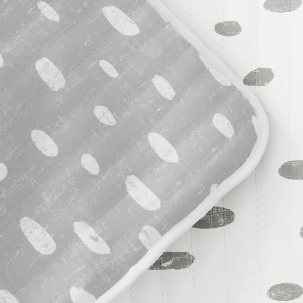 Quilts-Kirkland's Home Gray Dotted Reversible 2-Pc. Twin Quilt Set Gray/White