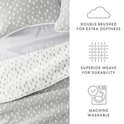 Quilts-Kirkland's Home Gray Dotted Reversible 2-Pc. Twin Quilt Set Gray/White