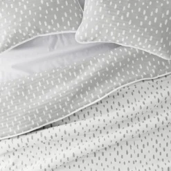 Quilts-Kirkland's Home Gray Dotted Reversible 3-Pc. Queen Quilt Set Gray/White