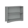 Bookshelves-Kirkland's Home Gray Double Shelf Wooden Bookcase