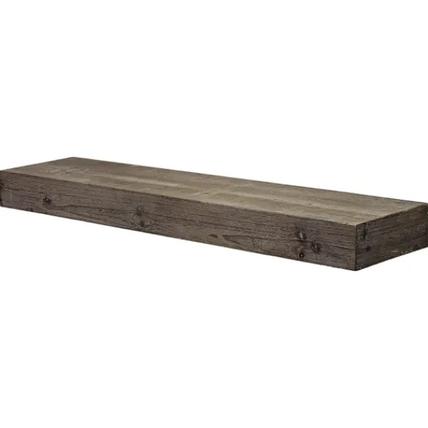 Shelves-Kirkland's Home Gray Floating Rustic Wooden Wall Shelf, 3 Ft.