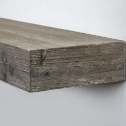 Shelves-Kirkland's Home Gray Floating Rustic Wooden Wall Shelf, 3 Ft.