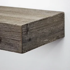 Shelves-Kirkland's Home Gray Floating Rustic Wooden Wall Shelf, 3 Ft.