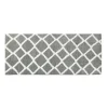 Bathroom Rugs-Kirkland's Home Gray Geometric Pattern Reversible Bath Mat, 60 In. Gray/White