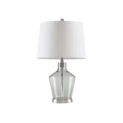 Table Lamps-Kirkland's Home Gray Glass Bold Table Lamps, Set Of 2 White