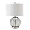 Table Lamps-Kirkland's Home Gray Glass Globe Table Lamp White