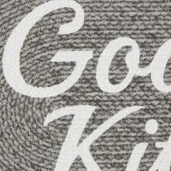Kitchen & Floor Mats-Kirkland's Home Gray Good Kitty Pet Bowl Mat Gray/White