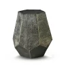Accent & End Tables-Kirkland's Home Gray Hand-Stamped Iron Hexagon Accent Table