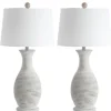 Table Lamps-Kirkland's Home Gray Jug Base Table Lamps, Set Of 2 White