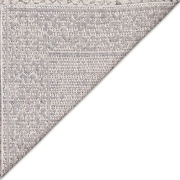 Outdoor Rugs-Kirkland's Home Gray Leopard Border Outdoor Area Rug, 7X10 Gray/Blue/Tan
