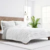 Quilts-Kirkland's Home Gray Linear Reversible 3-Pc. Queen Quilt Set Gray/White