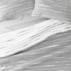 Quilts-Kirkland's Home Gray Linear Reversible 3-Pc. King Quilt Set Gray/White