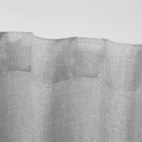 Curtains & Drapes-Kirkland's Home Gray Marl Blackout 2-Pc. Curtain Panel Set, 96 In. Gray/White
