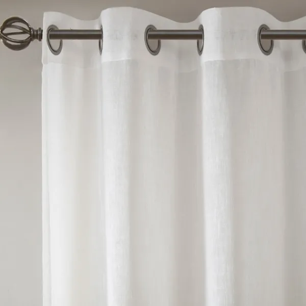 Curtains & Drapes-Kirkland's Home Gray Modern Stripes Curtain Panel, 84 In. Gray/White