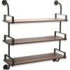Shelves-Kirkland's Home Gray Modern Triple Rack Wall Shelf