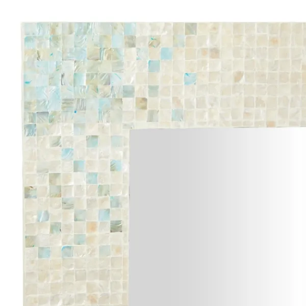 Decorative Mirrors-Kirkland's Home Gray Mother Of Pearl Shell Frame Wall Mirror