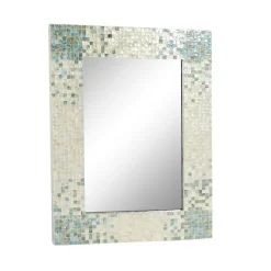 Decorative Mirrors-Kirkland's Home Gray Mother Of Pearl Shell Frame Wall Mirror