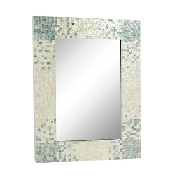 Decorative Mirrors-Kirkland's Home Gray Mother Of Pearl Shell Frame Wall Mirror