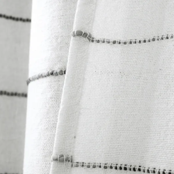 Curtains & Drapes-Kirkland's Home Gray Ombre Stripe Curtain Panel Set, 95 In. Gray/White