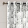 Curtains & Drapes-Kirkland's Home Gray Palm Leaves Curtain Panel Set, 84 In. Gray/White