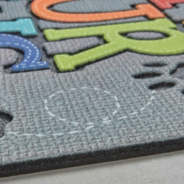 Doormats-Kirkland's Home Gray Paw Stitched Doormat Multi