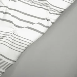 Comforters-Kirkland's Home Gray Pintuck Stripe Full/Queen 5-Pc. Comforter Set Gray/White