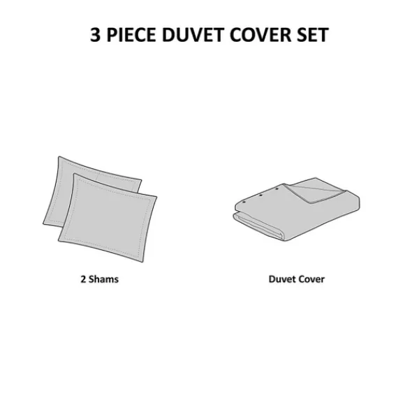 Duvets-Kirkland's Home Gray Plaid Reversible 3-Pc. King Duvet Cover Set Gray/White
