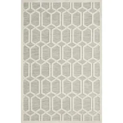Outdoor Rugs-Kirkland's Home Gray Raised Honeycomb Indoor/Outdoor Area Rug, 7X9 Gray/White
