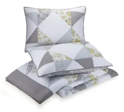 Quilts-Kirkland's Home Gray Reine-Marie Full/Queen 3-Pc. Quilt Set Gray/Yellow/White