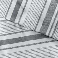 Duvets-Kirkland's Home Gray Soft Striped 3-Pc. King Duvet Cover Set Gray/White