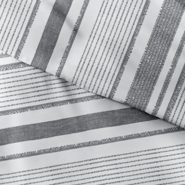 Duvets-Kirkland's Home Gray Soft Striped 3-Pc. King Duvet Cover Set Gray/White