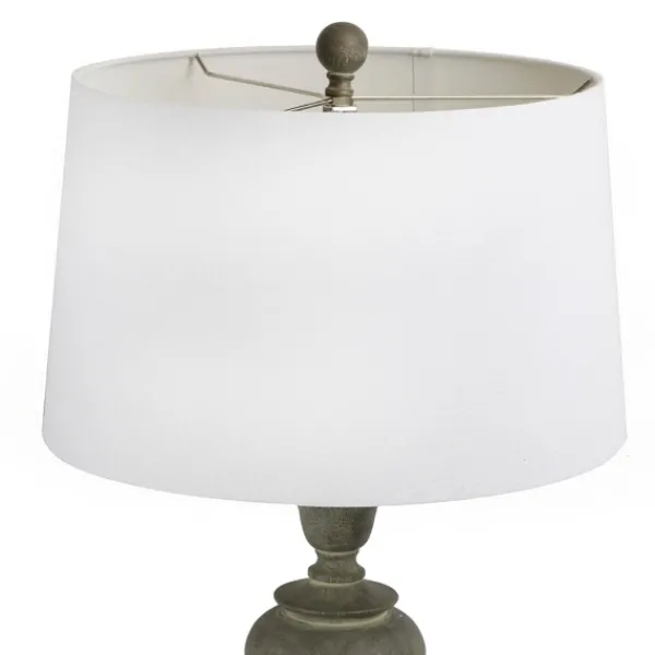 Table Lamps-Kirkland's Home Gray Spindle Body Table Lamps, Set Of 2 White