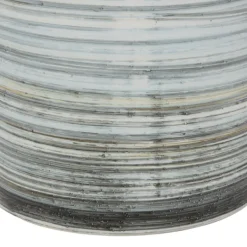 Decorative Bowls & Jars-Kirkland's Home Gray Striped Stoneware Jars With Lids, Set Of 2 Gray/Green