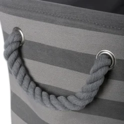 Baskets & Boxes-Kirkland's Home Gray Stripes And Paw Basket With Handles