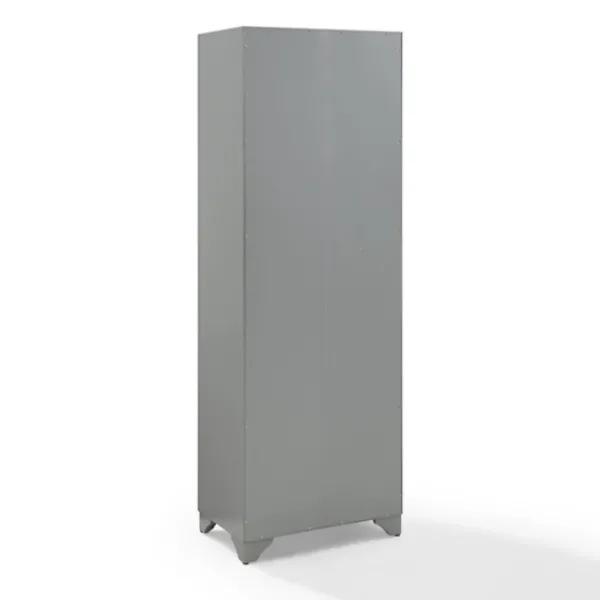Cabinets & Sideboards-Kirkland's Home Gray Tara Pantry Cabinet