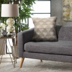 Pillows-Kirkland's Home Gray Textured Gradient Pillow Gray/Tan