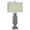 Table Lamps-Kirkland's Home Gray Traditional Rectangular Table Lamp Gray/Tan