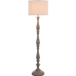 Floor Lamps-Kirkland's Home Gray Traditional Spindle Floor Lamp White