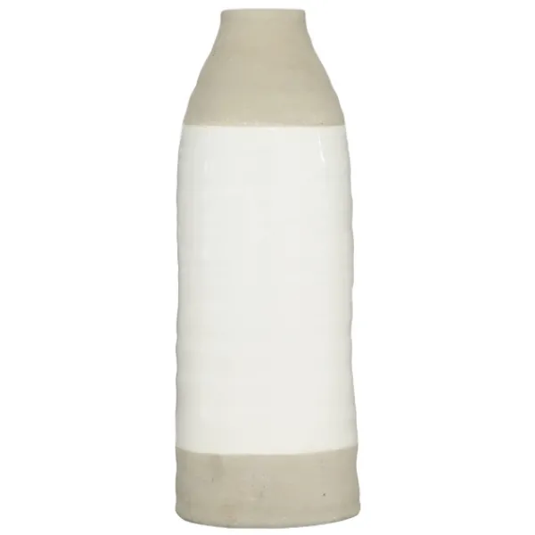 Vases-Kirkland's Home Gray Two Tone Stoneware Coastal Vase Gray/White