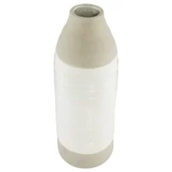 Vases-Kirkland's Home Gray Two Tone Stoneware Coastal Vase Gray/White