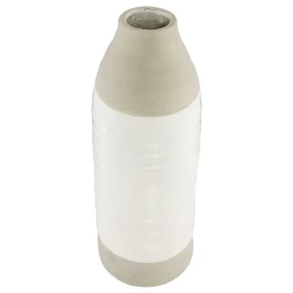 Vases-Kirkland's Home Gray Two Tone Stoneware Coastal Vase Gray/White
