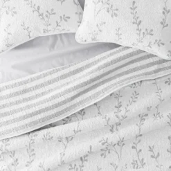 Quilts-Kirkland's Home Gray Vines Reversible 2-Pc. Twin Quilt Set Gray/White