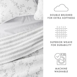 Quilts-Kirkland's Home Gray Vines Reversible 2-Pc. Twin Quilt Set Gray/White