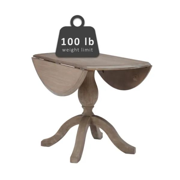Dining Tables-Kirkland's Home Gray Wash Drop Leaf Dining Table