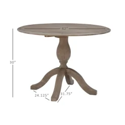 Dining Tables-Kirkland's Home Gray Wash Drop Leaf Dining Table