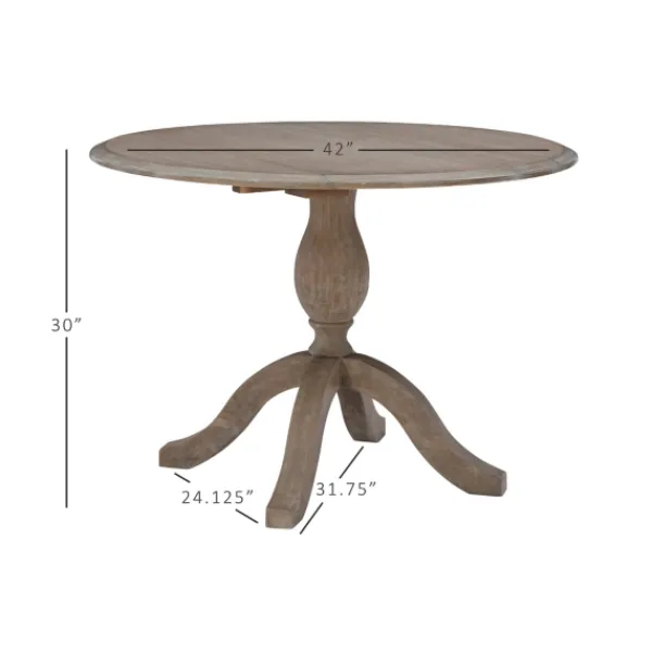 Dining Tables-Kirkland's Home Gray Wash Drop Leaf Dining Table