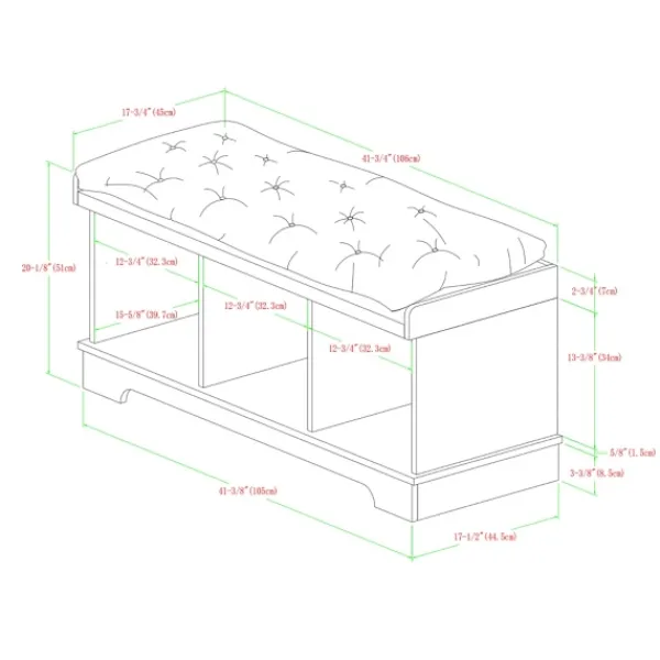 Benches & Ottomans-Kirkland's Home Gray Wash Entryway Bench And Storage Bins Tan