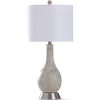 Table Lamps-Kirkland's Home Gray Wash Rounded Table Lamp White